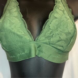 PINK Victoria's Secret Emerald LaceBralette MEDIUM